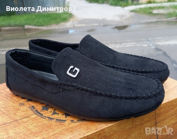 Черни мъжки мокасини за лятото, Размер 39-44, снимка 3 - Мокасини - 40865271