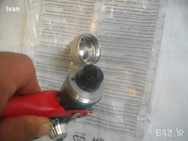 НОВ ПНЕВМАТИЧЕН БОЯДЖИЙСКИ ПИСТОЛЕТ С ДЮЗА 1,4мм ПЪЛЕН КОМПЛЕКТ PARKSIDE, снимка 12 - Други инструменти - 49680202