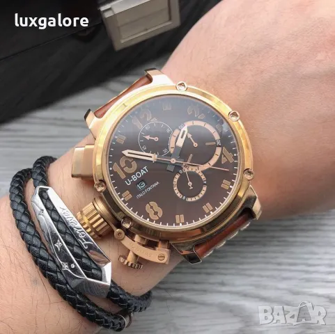 Mъжки часовник U-Boat U-51 Chimera Bronze с кварцов механизъм, снимка 8 - Мъжки - 47638790