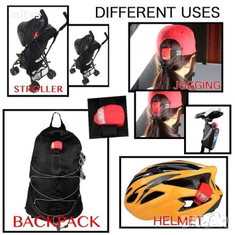 Комплект предна и задна LED светлини за велосипед, Стоп, Фар, Силикон, снимка 10 - Аксесоари за велосипеди - 33234215