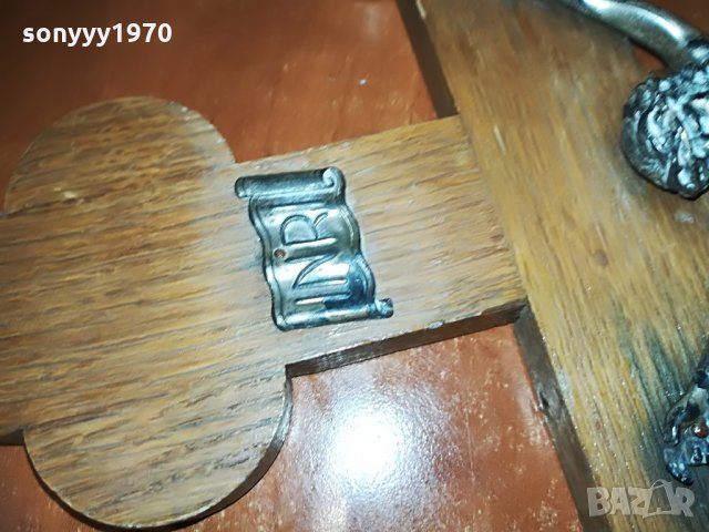 ДЪРВЕН КРЪСТ С РАЗПЯТИЕ-ГОЛЯМ 46Х27СМ, снимка 14 - Колекции - 28321442