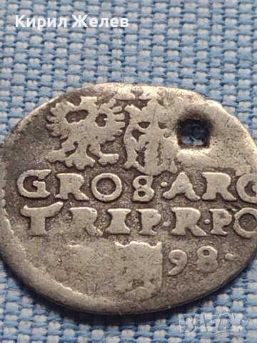Сребърна монета 3 Гроша 1598г. Сигизмунд трети ПОЛША 13793, снимка 6 - Нумизматика и бонистика - 42968306