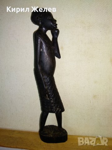 СТАРИННА АФРИКАНСКА АБАНОСОВА СТАТУЕТКА Ръчна ТРАДИЦИОННА МАЙСТОРСКА АРТ РАБОТА ФИГУРА АБАНОС 41415, снимка 11 - Антикварни и старинни предмети - 43588053