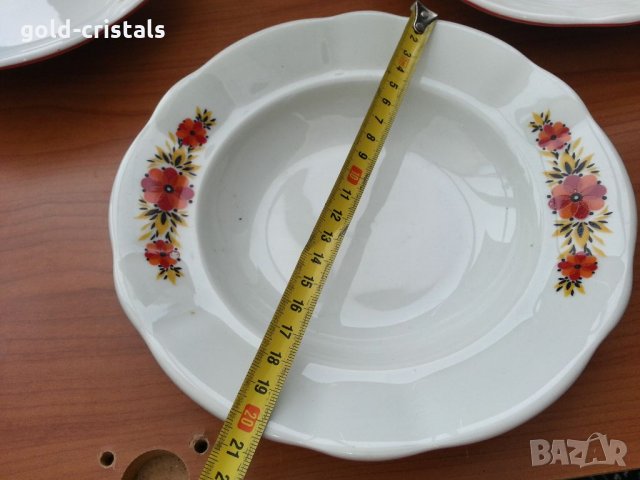 Стар български порцелан чинии дълбоки, снимка 3 - Антикварни и старинни предмети - 33422598
