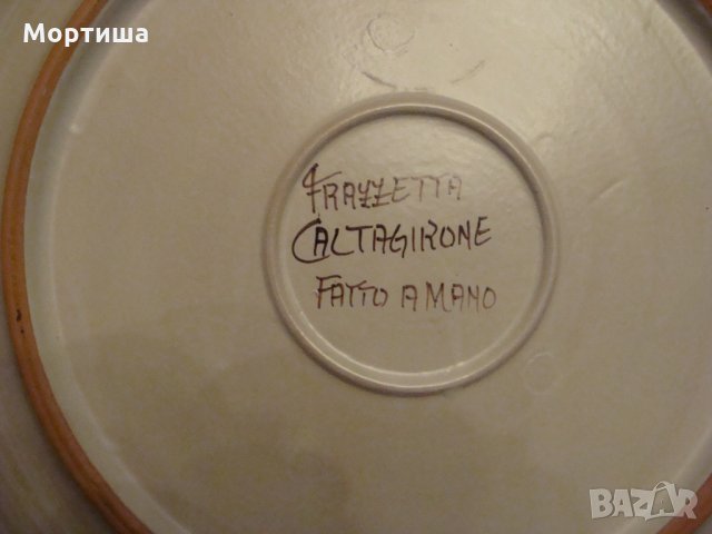 maiolica антикварна чиния за стена , снимка 3 - Пана - 28228669