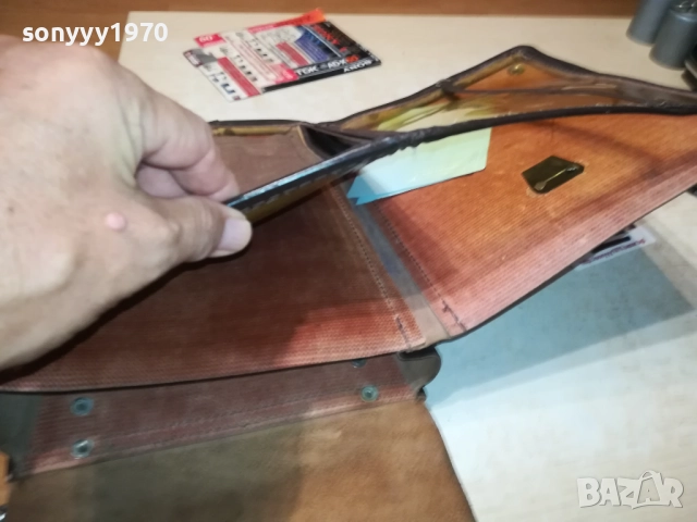 АНТИКА-СТАРА КОЖЕНА ЧАНТА 1008251941LCHERY, снимка 4 - Антикварни и старинни предмети - 51670625