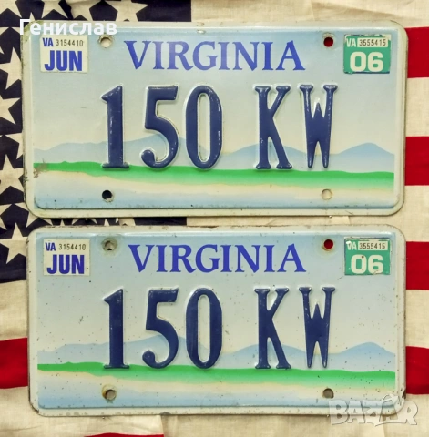 Американски Регистрационни Номера Табели USA Комплект ЧИФТ, снимка 11 - Колекции - 53512051