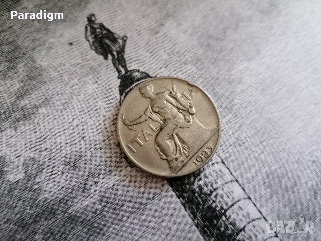 Mонета - Италия - 1 лира | 1923г.