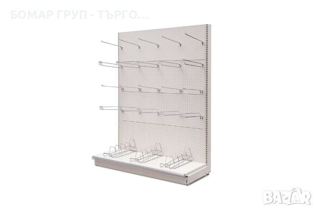 ПРОМО! Крайстенен стелаж с перфориран гръб за метални куки!, снимка 3 - Стелажи и щандове - 42994953