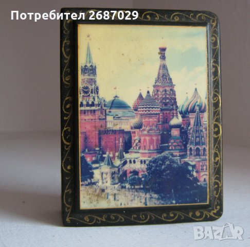 Стара руска кутия Москва Кремъл, снимка 1 - Декорация за дома - 29035118