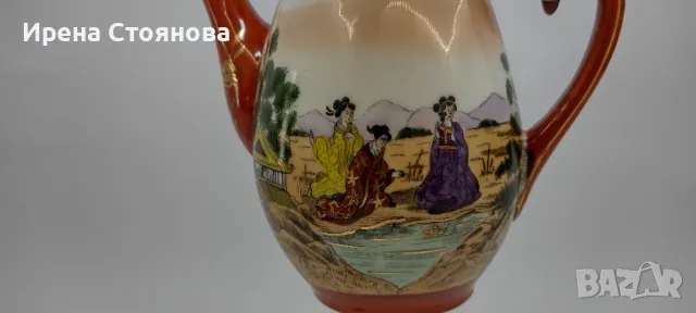 Японски порцеланов чайник за кафенце.
, снимка 7 - Антикварни и старинни предмети - 48737472
