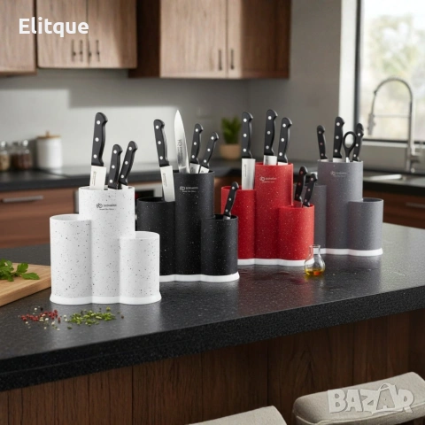 Поставка за кухненски прибори и ножове 3 в 1 Edenberg EB-5106, снимка 3 - Прибори за хранене, готвене и сервиране - 53389343