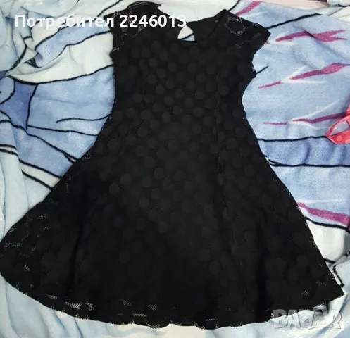 Черна дантелена рокличка-6-8год., снимка 1