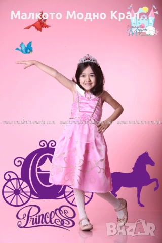 Карнавална рокля Аврора с корона-диадема, снимка 2 - Детски рокли и поли - 51559511