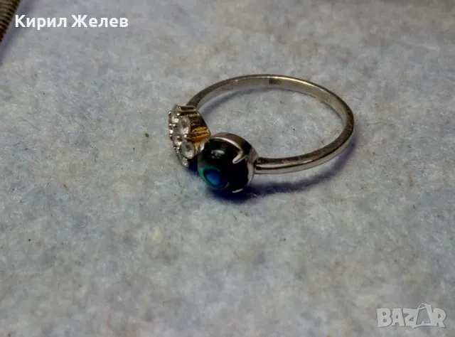 ПРЕКРАСЕН ФИН СКЪПОЦЕНЕН СРЕБЪРЕН ПРЪСТЕН СРЕБРО 925 с КРАЛСКИ СЕДЕФ и ЦИРКОНИ ЮВЕЛИРНА РАБОТА 48239, снимка 11 - Пръстени - 49757388
