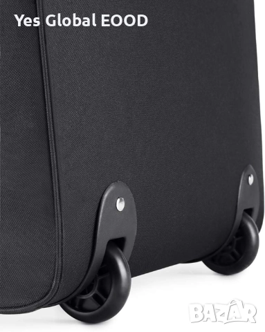KONO лека ръчна куфарче на колелца 53x36x18 см черен, снимка 5 - Куфари - 52331746