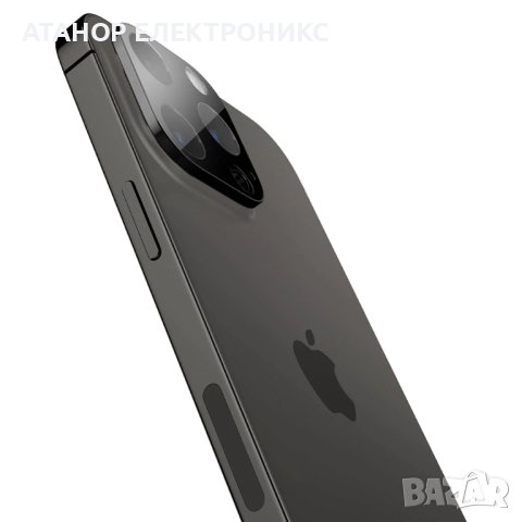 Стъклен протектор за камера за iPhone 14 Pro / 14 Pro Max (черен), снимка 4 - Фолия, протектори - 43776130