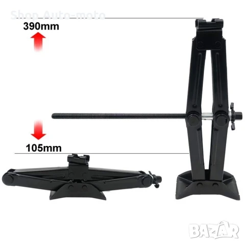 Крик тресчотен Automat, Крик жаба, 1.5т,  От 105 до 390мм, Черен, снимка 3 - Аксесоари и консумативи - 50868238