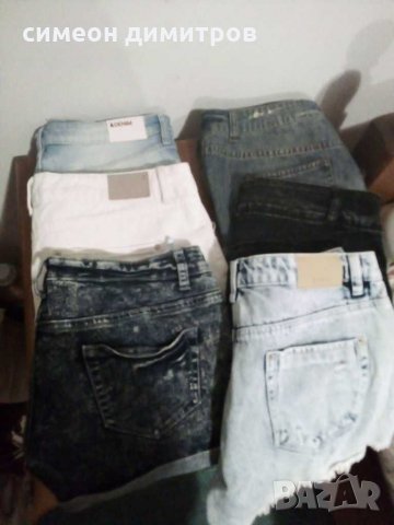  Маркови Къси дамски дънки рзмер М - italy  6 чифта, снимка 7 - Къси панталони и бермуди - 28802352