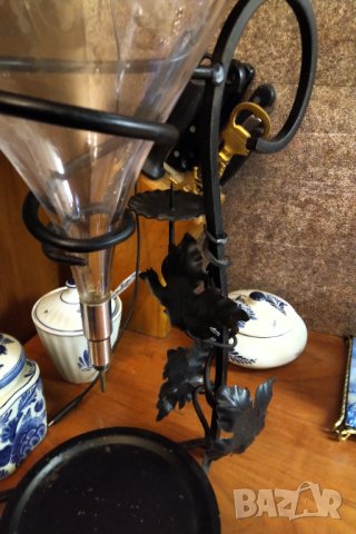 Декантер  със стойка ковано желязо , снимка 2 - Сервизи - 33600042