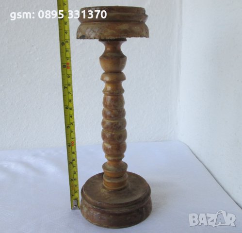 стар дървен свещник антика, снимка 9 - Антикварни и старинни предмети - 40211908