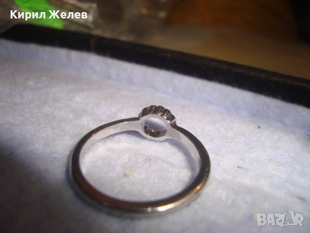 НЕЖЕН АРТ ПРЪСТЕН МЕДЕН с БЯЛА ПОЗЛАТА и ФИНИАТЮРНИ ФАСЕТИРАНИ ИСКРЯЩИ ЦИРКОНИ 27646, снимка 14 - Пръстени - 37515943