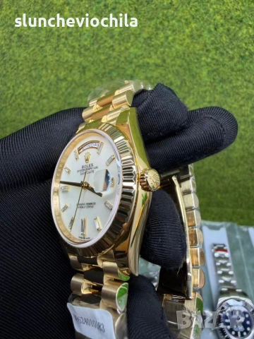 Часовник Rolex Day-Date 40 president 18k gold Baguette Diamond, снимка 5 - Мъжки - 53481401