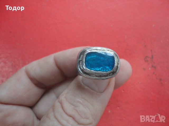 Бронзов пръстен с камък , снимка 4 - Пръстени - 43208848