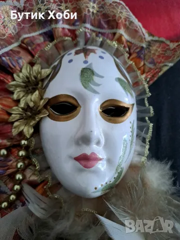 Винтидж венецианска маска, снимка 2 - Антикварни и старинни предмети - 47371712