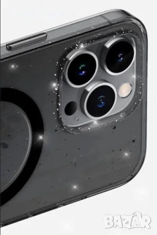 Калъф PVC Wlons Sparkling MagSafe / Черен-прозрачен / за iPhone 16 Pro Max 6.9 Баркод : 3131002, снимка 5 - Калъфи, кейсове - 48122273