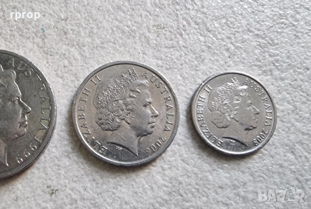 Австралия. Лот .5, 10 ,20, 50 цента .Кралицата на средна възраст., снимка 8 - Нумизматика и бонистика - 41411682