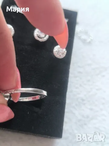 Нежен сребърен комплект, снимка 3 - Бижутерийни комплекти - 49869197