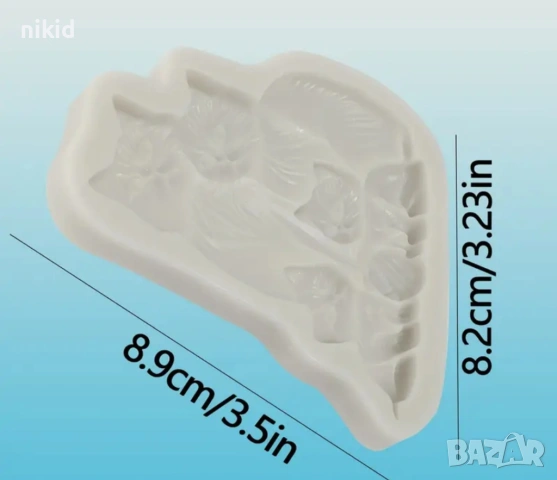 Семейство котки котета котенца коте силиконов молд форма фондан шоколад гипс декор украса, снимка 3 - Форми - 53136451