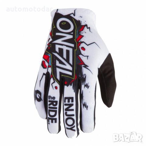 Мотокрос ръкавици O'NEAL MATRIX VILLAIN WHITE  