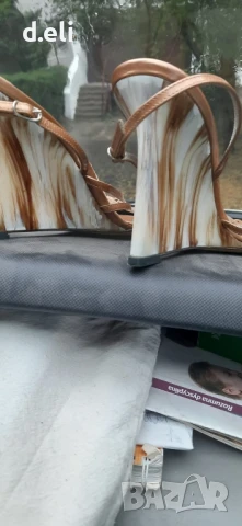 Dolce&Gabbaba Italy 🇮🇹 Size 38 100% Кожа Три вида сандали, снимка 8 - Сандали - 50946348