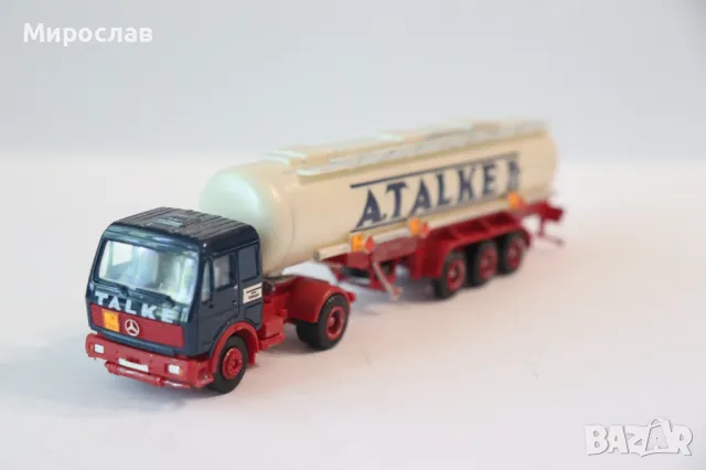 HERPA H0 1/87 MERCEDES СИЛОЗ ЦИСТЕРНА КАМИОН ТИР МОДЕЛ, снимка 2 - Колекции - 50142495