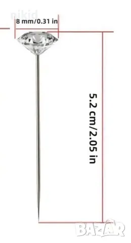 Диамант кристал за аранжиране забождане на цветя букети букет декорация топер бал сватба игла и др, снимка 3 - Други - 50382461