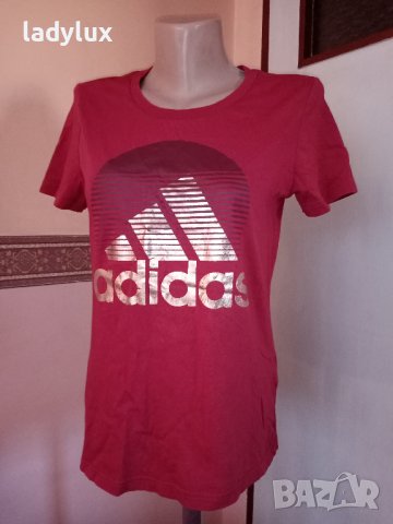 Adidas, Оригинална, 95% Памук, Размер S/М. Код 2142, снимка 2 - Тениски - 43945870