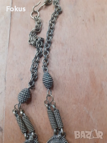 Стар етнографски дамски накит с лапис лазули за носия, снимка 4 - Антикварни и старинни предмети - 53270516