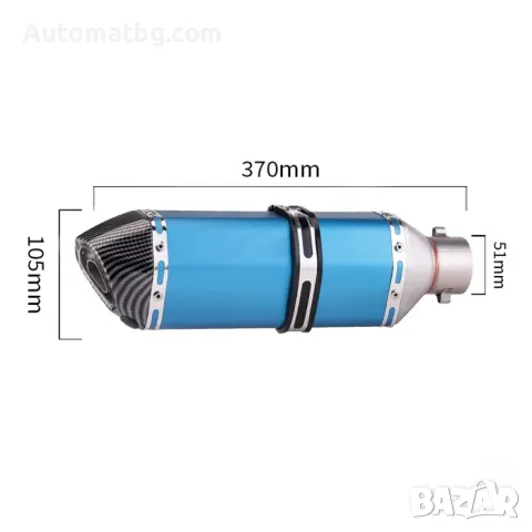 Гърне за мотор Automat, PA933, 37см, Синьо с карбон , снимка 2 - Аксесоари и консумативи - 49346808