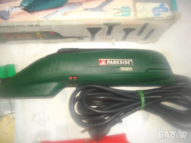 Немско ел. длето машина шабър за стъргане боя фуги на плочки рязане PARKSIDE PES200B1 Почти нова , снимка 5 - Други инструменти - 51333362