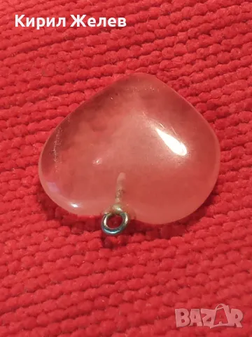 СКЪПОЦЕННО СЪРЧИЦЕ РОЗОВ КВАРЦ БЕЛ ЕПОК СТАР АРТ МЕДАЛЬОН 19366, снимка 8 - Колиета, медальони, синджири - 35664717