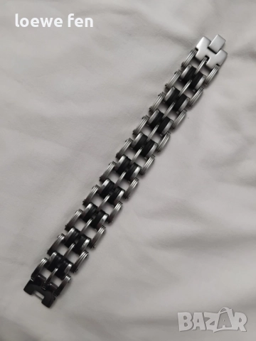 Мъжка гривна неръждаема стомана и силикон !, снимка 9 - Гривни - 52862492