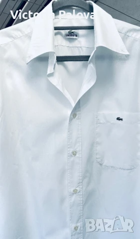 LACOSTE оригинал бяла мъжка риза