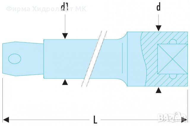 FACOM R.210  Удължение 100мм 1/4'' , снимка 2 - Гедорета - 32604254