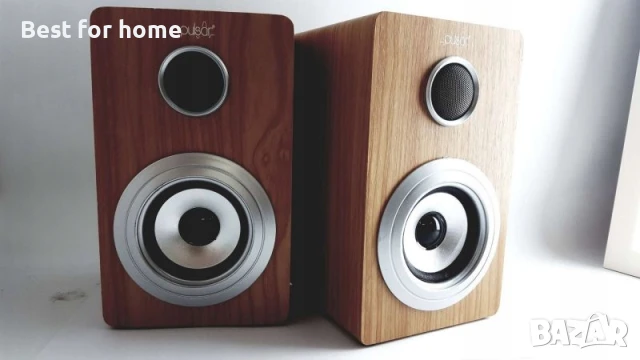 КОМПЛЕКТ BLUETOOTH ВИСОКОГОВОРИТЕЛИ -ДЪРВЕНИ, снимка 4 - Тонколони - 50663971