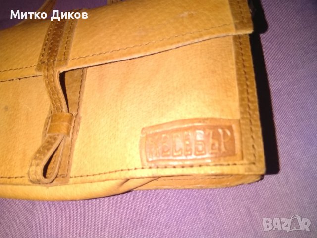 Чанта за през рамо Несебър от соца 1980г нова естествена кожа 21х12х5см, снимка 5 - Чанти - 38217645