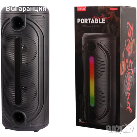 Безжична Bluetooth колона с 2 микрофона и RGB ефекти, снимка 4 - Друга електроника - 52304512