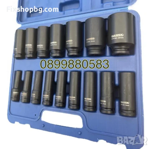 Комплект ударни вложки 16части 1/2-10-36мм Hawek, снимка 2 - Други инструменти - 51220949