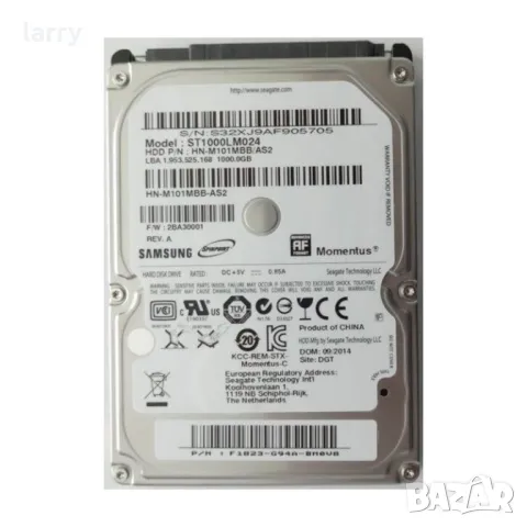 HDD за лаптоп 1TB Samsung 5400 8MB ST1000LM024 SATA3 (втора употреба)